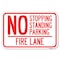 Signmission No Stopping Standing Parking-Fire Lane Heavy-Gauge Aluminum Sign, 12" x 18", A-1218-23571 A-1218-23571 - alternate 1